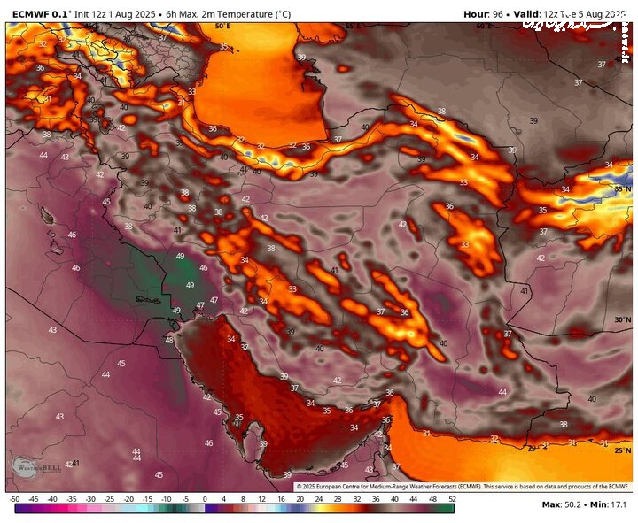 دمای هوا به ۵۰ درجه می‌رسد؛ افزایش ۲ درجه‌ای در اکثر نقاط کشور