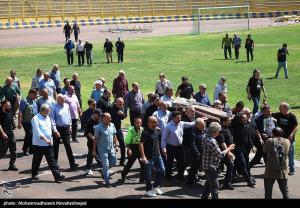 تشییع پیکر مرحوم داریوش مصطفوی رئیس پیشین فدراسیون فوتبال ایران +عکس