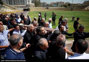 تشییع پیکر مرحوم داریوش مصطفوی رئیس پیشین فدراسیون فوتبال ایران +عکس
