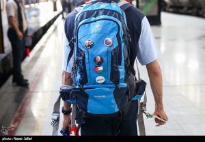 آیین بدرقه زائران اربعین حسینی(ع) +عکس