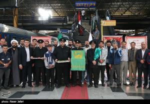 آیین بدرقه زائران اربعین حسینی(ع) +عکس