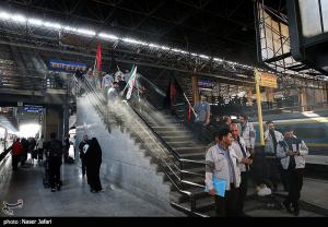 آیین بدرقه زائران اربعین حسینی(ع) +عکس