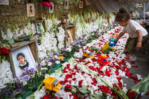 حضور پزشکیان در آیین گرامیداشت شهدای خردسال جنگ ۱۲ روزه در شیرخوارگاه آمنه +عکس