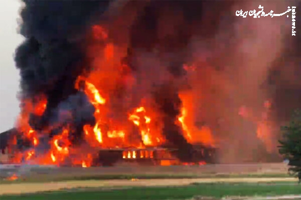 حریق انبار مواد نفتی در جنوب تهران تلفات جانی نداشته است
