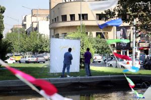 عکس | میدان فردوسی تهران؛ وقتی اهانت با هنر پاسخ گرفت