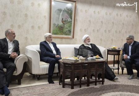 عارف با کروبی دیدار کرد