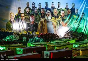 مراسم شب شهادت سید حسن نصرالله لبنان +عکس