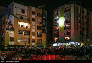 مراسم شب شهادت سید حسن نصرالله لبنان +عکس