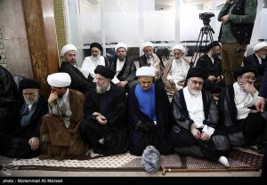 مراسم ترحیم و بزرگداشت همسر آیت‌الله سیستانی در قم +عکس