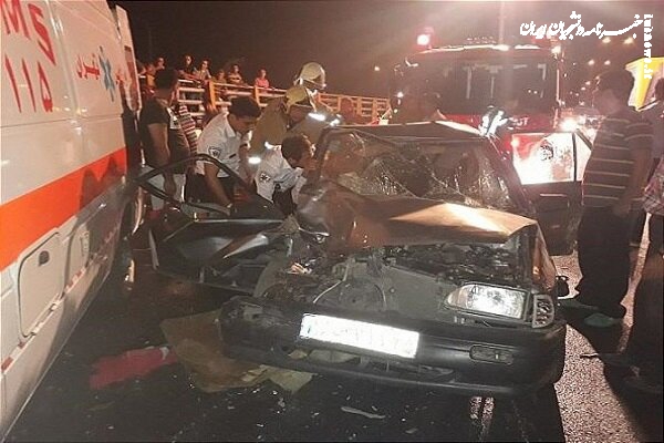 برخورد مرگبار پراید با کارگران در اتوبان زین‌الدین