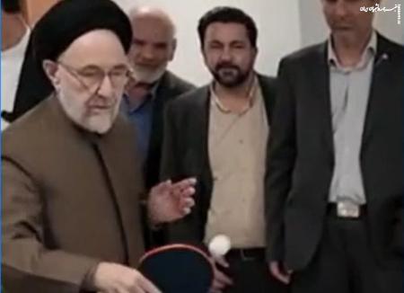 فیلم | پینگ‌پنگ خاتمی با اَبَربدهکار سابق