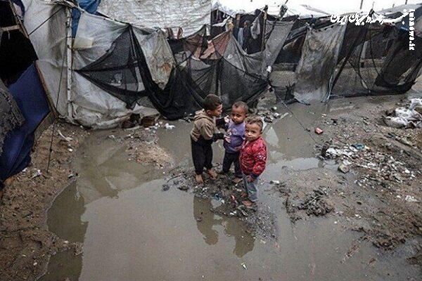 غزه ۲ ساعت پس از بارندگی غرق شد