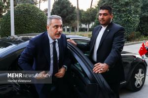 دیدار وزیر امور خارجه ترکیه با رئیس مجلس شورای اسلامی +عکس