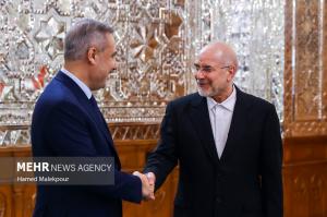 دیدار وزیر امور خارجه ترکیه با رئیس مجلس شورای اسلامی +عکس
