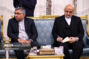 دیدار وزیر امور خارجه ترکیه با رئیس مجلس شورای اسلامی +عکس