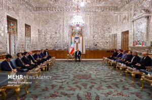 دیدار وزیر امور خارجه ترکیه با رئیس مجلس شورای اسلامی +عکس