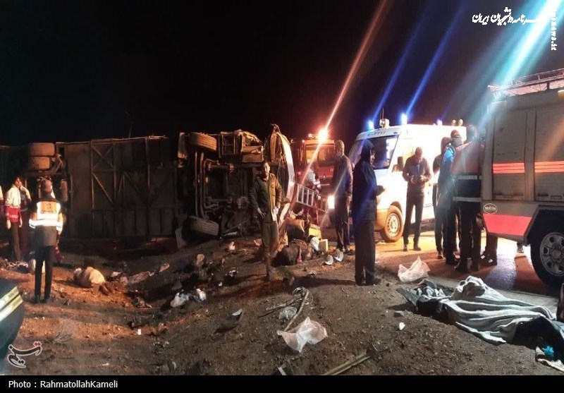 اسامی مصدومان حادثه واژگونی اتوبوس در محور اصفهان نطنز اعلام شد