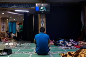 مراسم معنوی اعتکاف در دانشگاه امیرکبیر