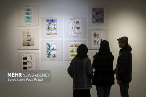 مراسم اختتامیه و اهدای جوایز دوازدهمین دوسالانه بین‌المللی کاریکاتور +عکس