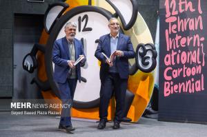 مراسم اختتامیه و اهدای جوایز دوازدهمین دوسالانه بین‌المللی کاریکاتور +عکس