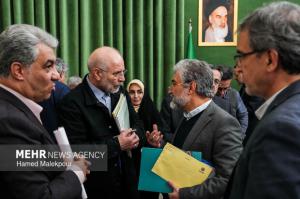 دیدار وزیر علوم و جمعی از رؤسای دانشگاه‌های سراسر کشور با رئیس مجلس