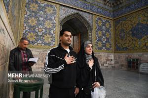 شب نیمه شعبان در حرم مطهر امام رضا (ع) +عکس