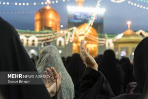 شب نیمه شعبان در حرم مطهر امام رضا (ع) +عکس