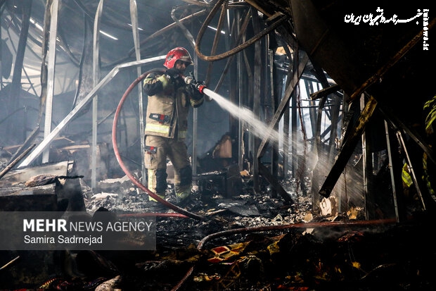 علت حادثه آتش سوزی بازارچه جنت در دست بررسی است