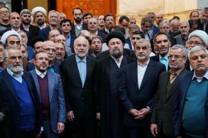 تجدید میثاق رئیس و نمایندگان مجلس با آرمان‌های امام خمینی(ره) +عکس