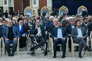 تجدید میثاق رئیس و نمایندگان مجلس با آرمان‌های امام خمینی(ره) +عکس