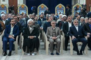 تجدید میثاق رئیس و نمایندگان مجلس با آرمان‌های امام خمینی(ره) +عکس