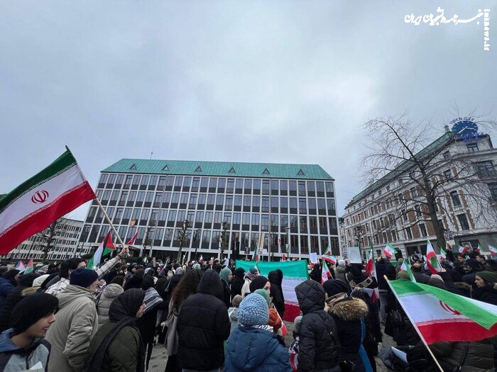 راهپیمایی مردم نروژ علیه تجاوز آمریکا و رژیم صهیونیستی به ایران