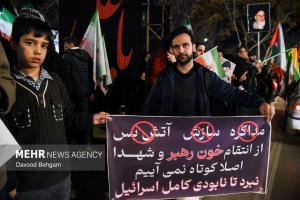 اجتماع شبانه مشهدی‌ها در بیعت با رهبر انقلاب +عکس