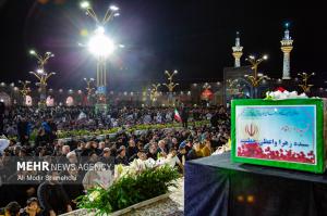 آیین وداع با پیکر شهید «اسماعیل خطیب» در حرم رضوی +عکس