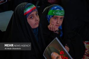 آیین وداع با پیکر شهید «اسماعیل خطیب» در حرم رضوی +عکس
