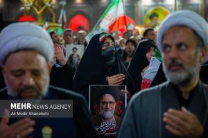 آیین وداع با پیکر شهید «اسماعیل خطیب» در حرم رضوی +عکس