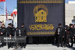 تشییع پیکر مطهر شهید «اسماعیل خطیب» در مشهد +عکس