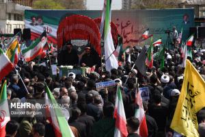 تشییع پیکر مطهر شهید «اسماعیل خطیب» در مشهد +عکس