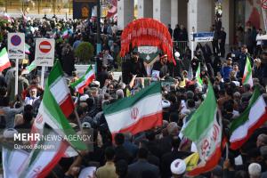 تشییع پیکر مطهر شهید «اسماعیل خطیب» در مشهد +عکس