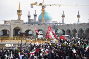 تشییع پیکر مطهر شهید «اسماعیل خطیب» در مشهد +عکس