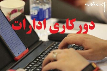 اعلام نحوه فعالیت ادارات استان تهران