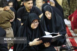 حرم مطهر رضوی در سوگ شهادت امام جعفر صادق(ع) +عکس