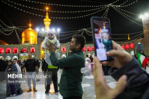 حرم مطهر رضوی در سوگ شهادت امام جعفر صادق(ع) +عکس