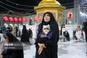 حرم مطهر رضوی در سوگ شهادت امام جعفر صادق(ع) +عکس