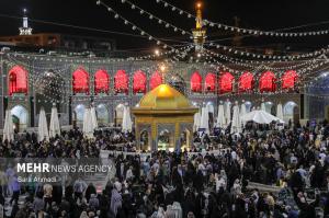 شب شهادت امام جواد(ع) در جوار بارگاه مطهر حضرت رضا(ع) +عکس