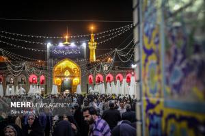 شب شهادت امام جواد(ع) در جوار بارگاه مطهر حضرت رضا(ع) +عکس