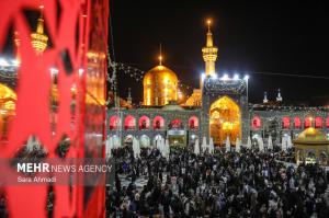 شب شهادت امام جواد(ع) در جوار بارگاه مطهر حضرت رضا(ع) +عکس