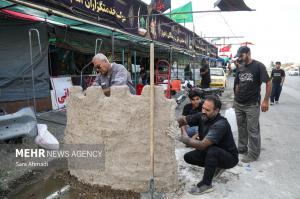 آماده‌سازی مواکب برای میزبانی از زائران رضوی +عکس