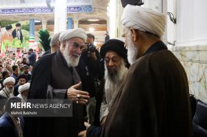 مراسم چهلم تدفین رهبر شهید انقلاب در قم +عکس