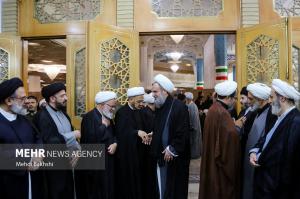 مراسم چهلم تدفین رهبر شهید انقلاب در قم +عکس